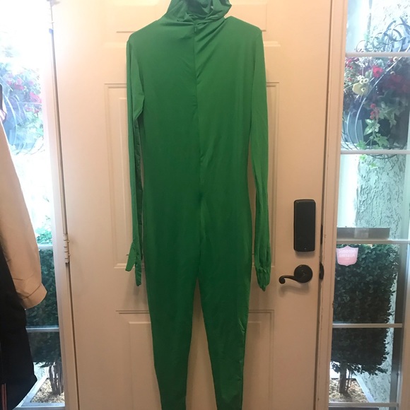 🆕Green Man Skin Suit Halloween Costume or Film Suit for “Green Screen” - Picture 5 of 5